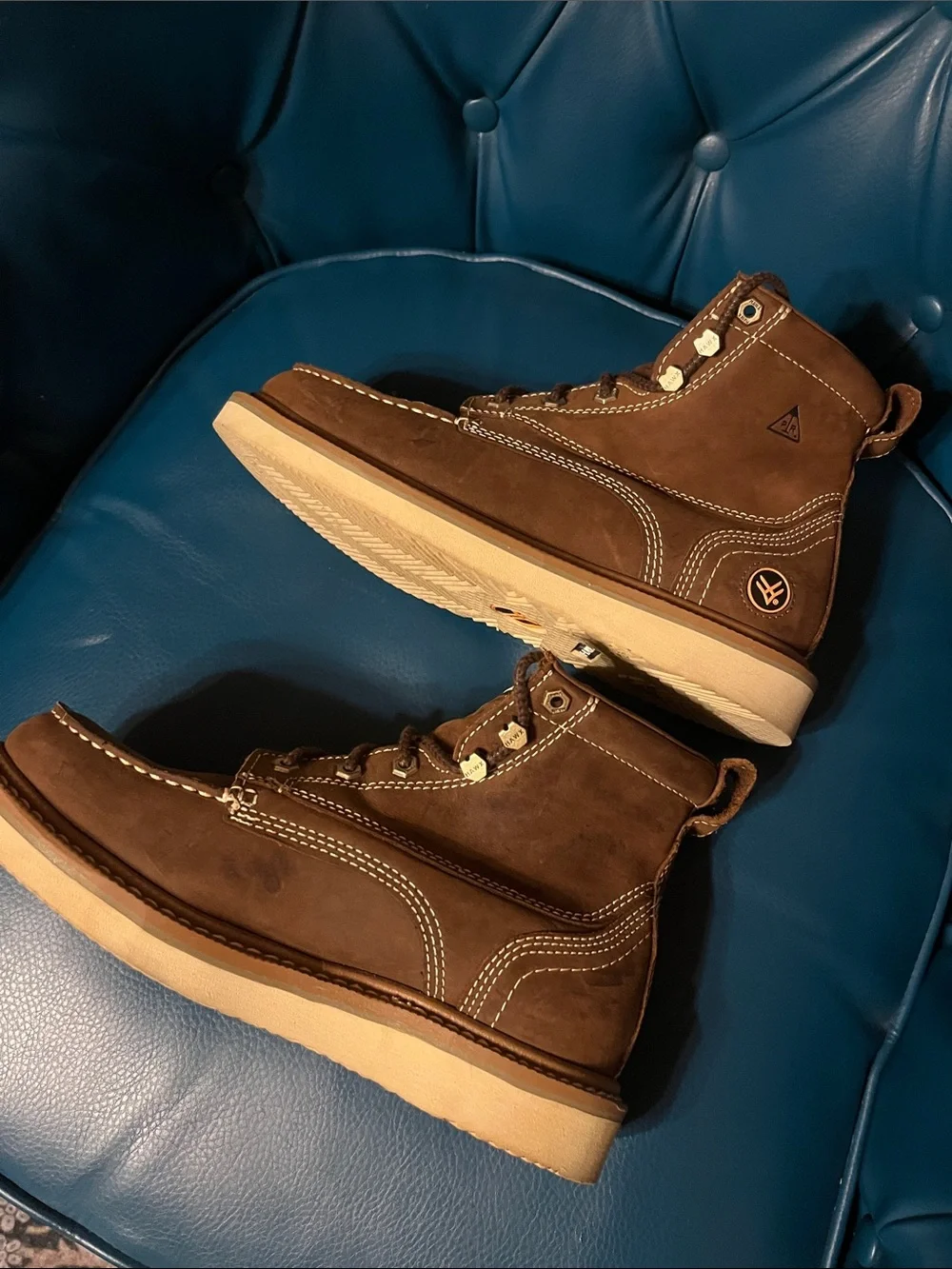 HAWX Men's Brown Leather 6” Work Boots